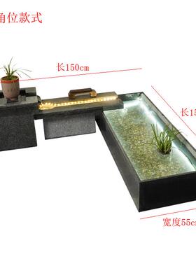 办公室阳台鱼池流水喷泉循环水客厅简约庭院简约水系造景装饰摆件