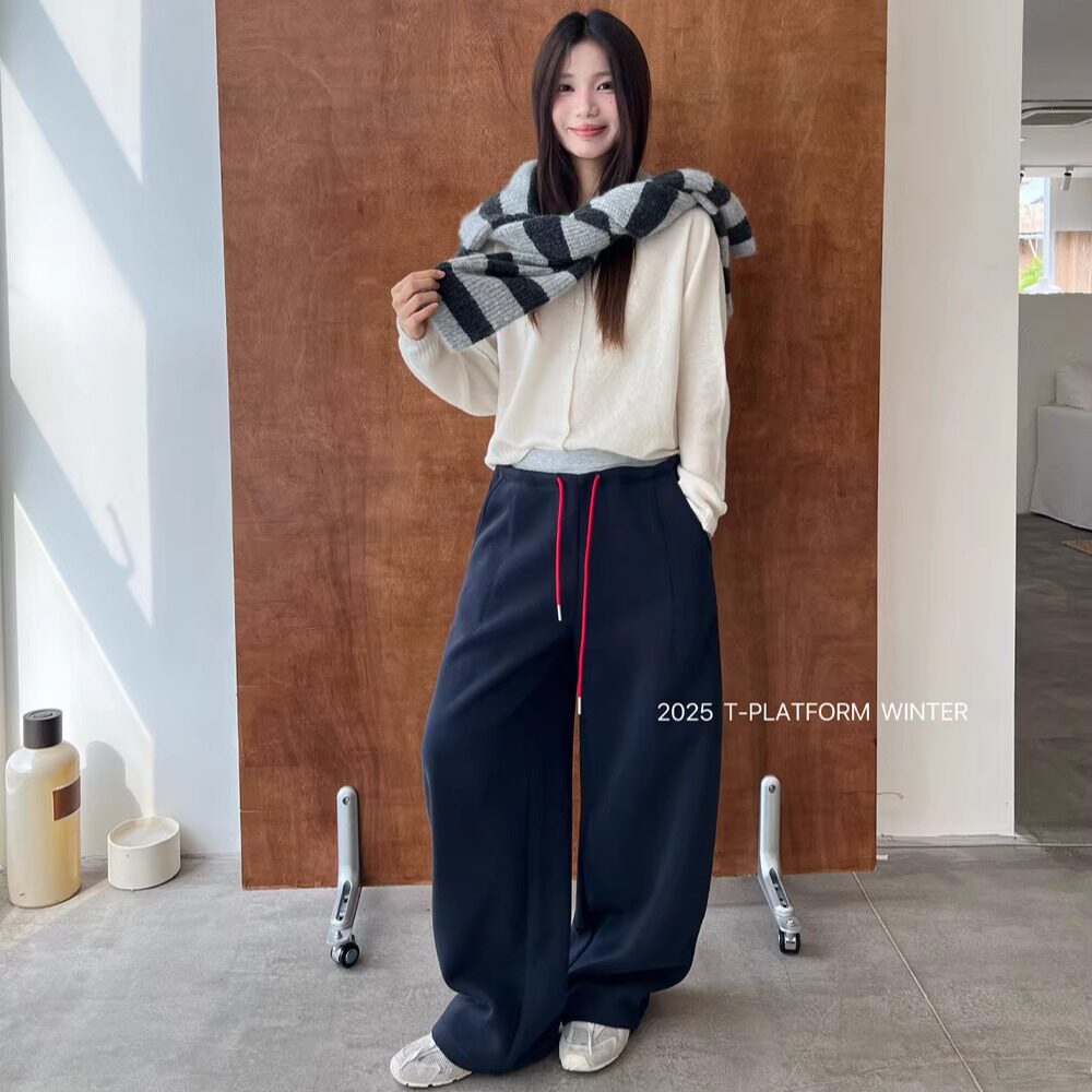 韩版学院风休闲卫裤小众休闲女裤