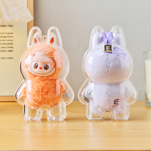 RMAX心底密码labubu4.0保护壳4代拉布布透明保护罩套硬壳防尘娃包