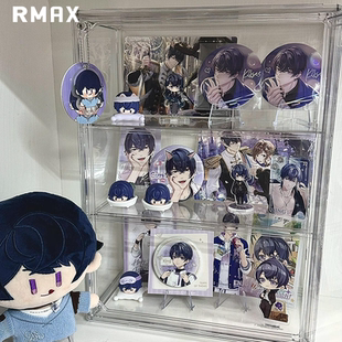 RMAX吧唧收纳盒徽章亚克力透明展示架动漫周边谷子痛柜桌面防尘盒
