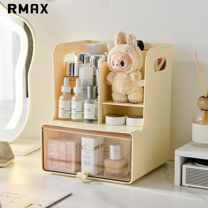 RMAX笔筒书桌文具收纳盒办公室桌面多功能手办盲盒收纳展示架盒子图片