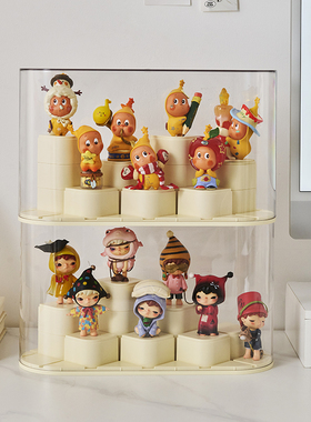 RMAX盲盒展示架收纳透明防尘亚克力手办积木展示柜泡泡玛特展示盒