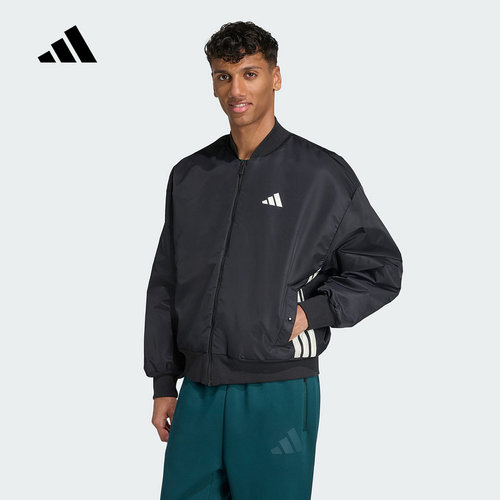 adidas阿迪达斯保暖飞行员夹克外套25冬男STADIUM短款棉服 JN1825