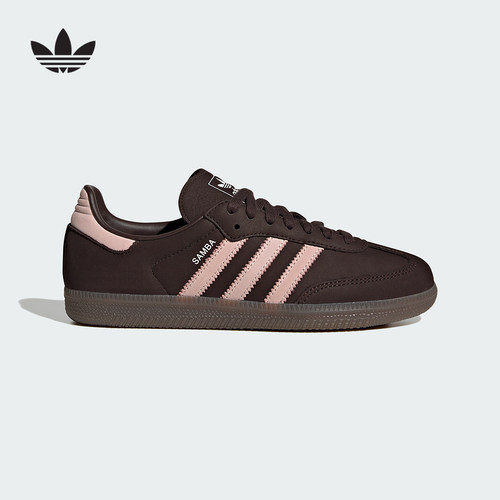 adidas阿迪达斯三叶草明星同款T头鞋女SAMBA OG德训板鞋 IH9166