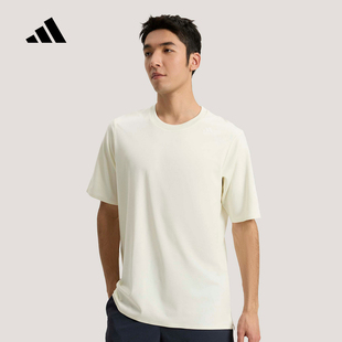 adidas阿迪达斯武宗系列休闲半截袖2026夏男白色短袖T恤 KG0825