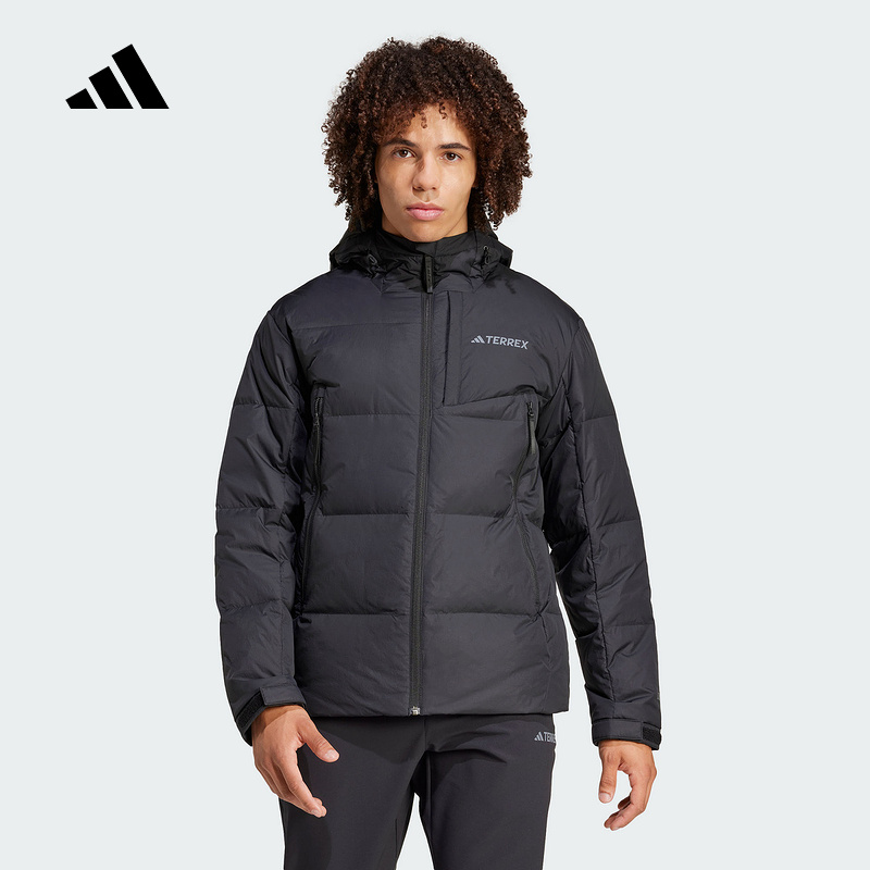 阿迪达斯羽绒服男秋冬户外连帽抗风外套鹅绒IX5621