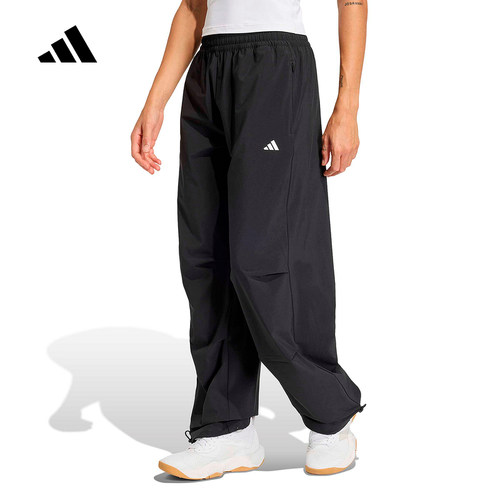 adidas阿迪达斯速干训练宽松运动健身裤2026春女梭织长裤 KS8563