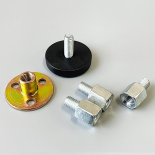 直径40*M8塑料圆饼可调节脚钉防震螺丝增高地脚杯重型调整脚垫