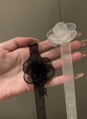 淘菲合金蕾丝女玫瑰锁骨链