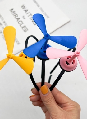 创意风车蜓头饰道具竹蜻蜓发箍网