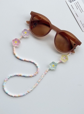 儿童口罩链镜链挂饰珠链防掉链彩