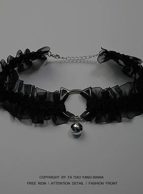 蕾丝猫蕾丝领口件洛丽塔项圈