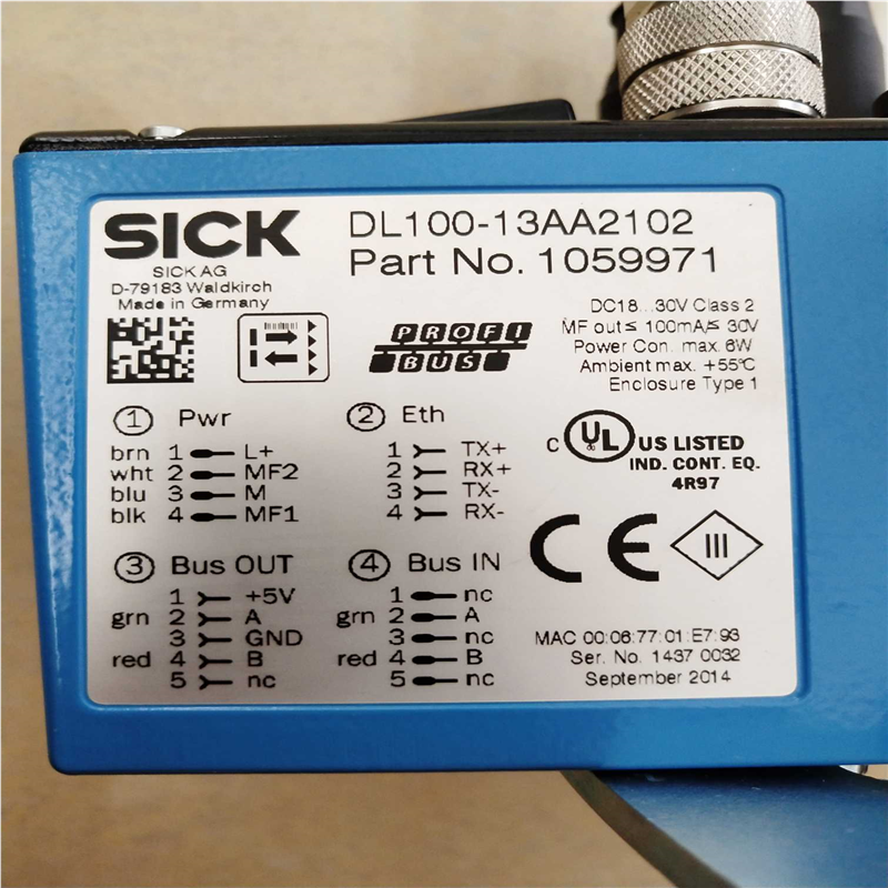 SiCK 德国DL100-13AA2102传感器1059971（卡套电子）