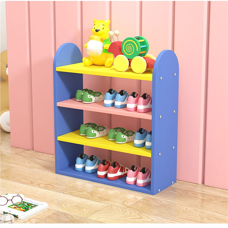 儿童宝宝鞋架小型窄小可爱迷你卡通婴儿女孩男孩简易收纳储物鞋柜