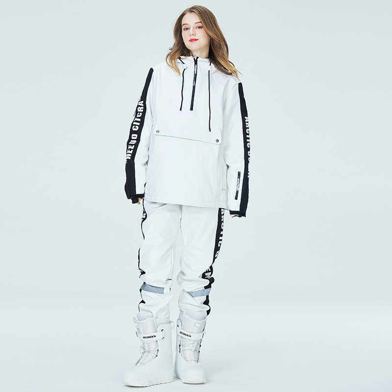 户外单双板滑雪服女款套装情侣款防风防水保暖韩版帽衫男款冲锋服