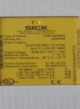 继电器德国西克UE43-3AR3D2订货号6034568议价