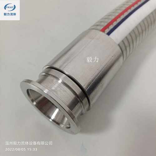 PVC透明钢丝软管工业级真空塑料管KF2540不锈钢快装扣压接头总成