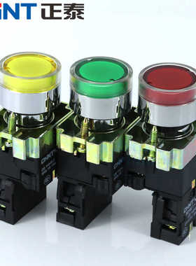 正 带灯按钮 NP2-BW3361 3462 金属头1常开 绿色 红色黄色