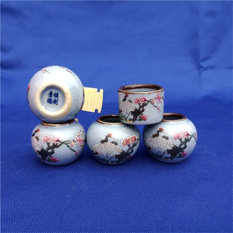 鸟食碗鸟食罐贝子食碗五件套瓷碗鸟笼专用高端鸟食碗带1.2竹杯把