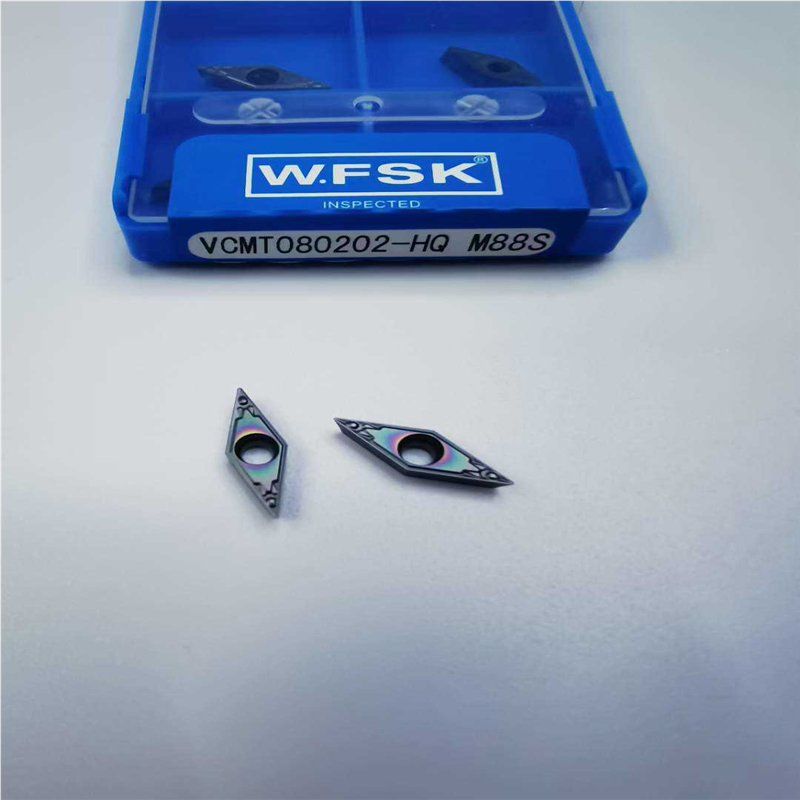 WFSK五丰数控七彩高硬刀片 VCMT080202-HQ VCMT080204-HQ M88S