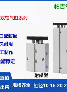 双轴气缸TN32X10X20X25x30x40x50X60X70X75x80X100X125X150X200-S