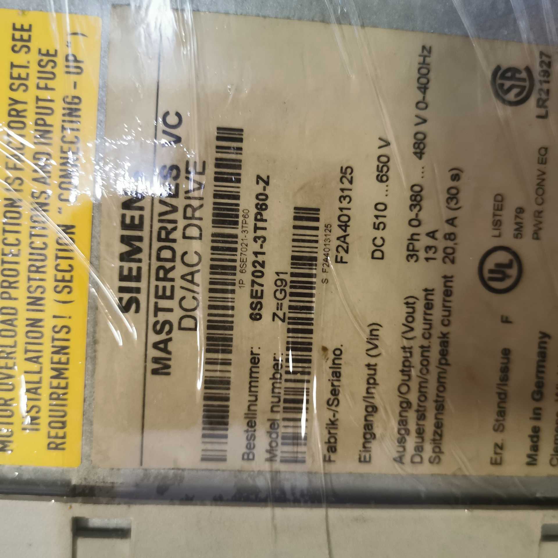 议~6SE7021-3TP60-Z ,功能正常。