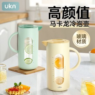 套壳壶 UKA冷水壶家用耐高温凉水壶大容量高颜值玻璃防炸裂冷