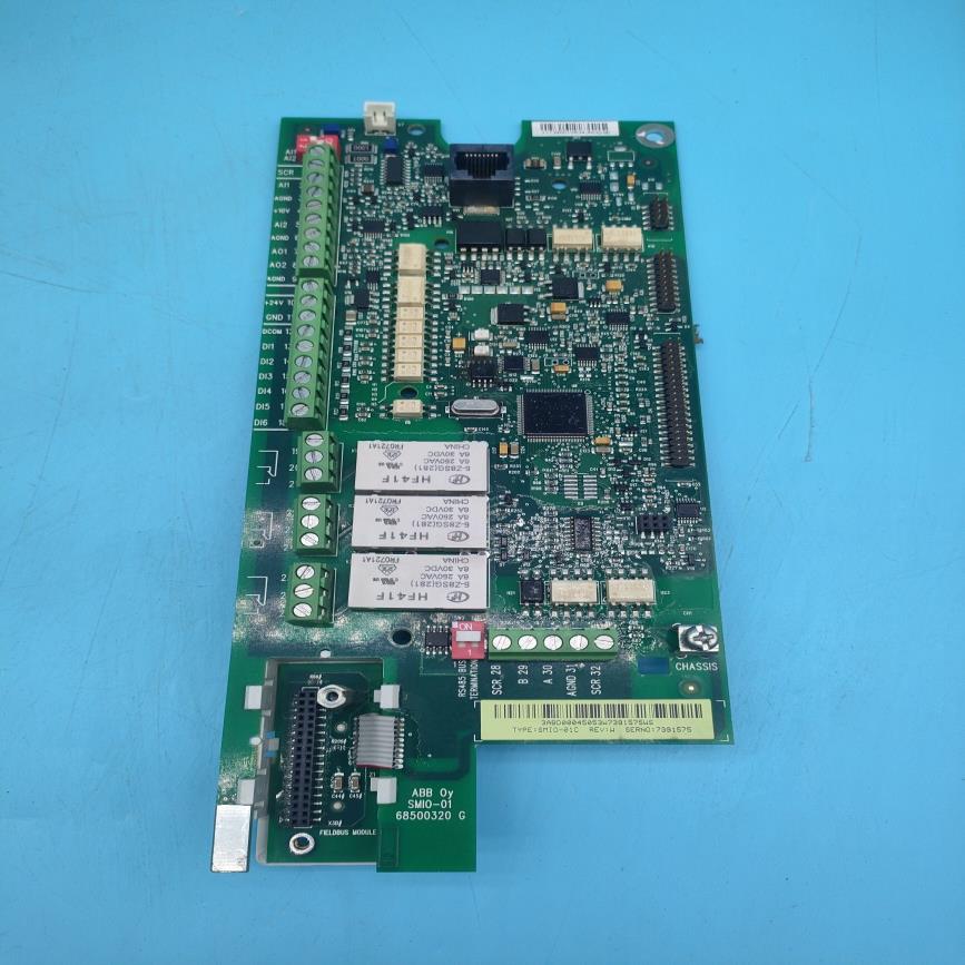 ABB变频器ACS510 550系列主板CPU板控制板SMIO-01C 37KW一手拆机