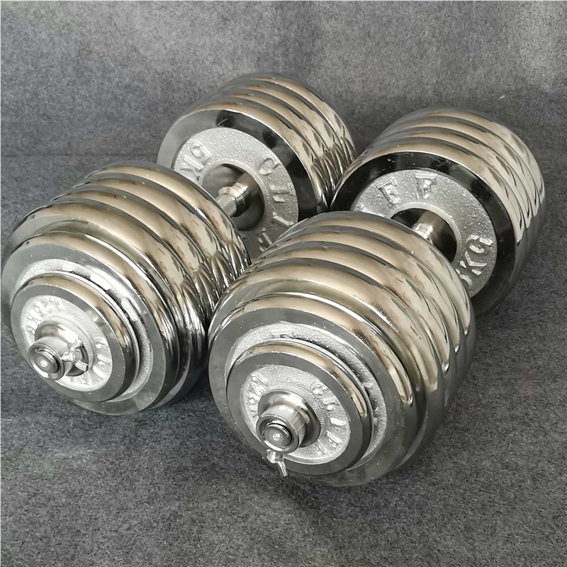 340公斤大重量哑铃60千克80kg100公斤电镀男士可调手铃套装家用