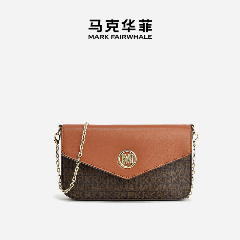 Mark Fairwhale/马克华菲新款时尚简约链条单肩斜挎包