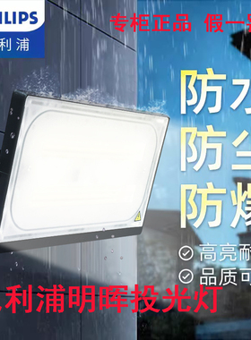 飞利浦LED投光灯明晖BVP176泛光灯30W50W70W100W150W200W室外防水