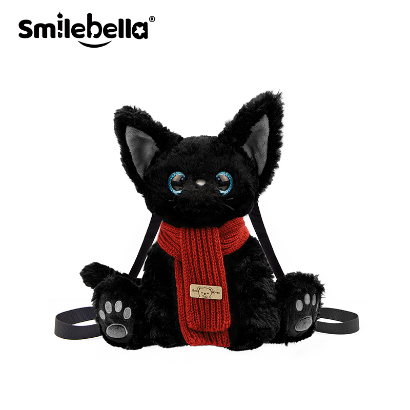 SmileBella猫咪毛绒背包公仔