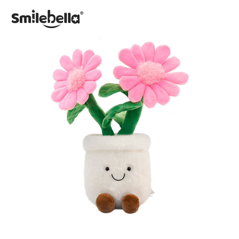 SmileBella向日葵植物盆栽玩偶毛绒玩具公仔教师节布娃娃生日礼物
