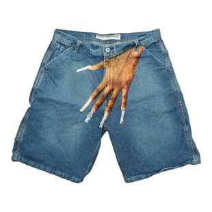 Printed fashionable casual denim shorts印花时尚休闲牛仔短裤