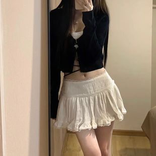 edge lace fluffy short 高腰蕾丝边蓬蓬短裙 High skirt waisted