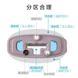 桶水分离懒免手洗污平板拖把拖723地尘推家用人大号带地板托