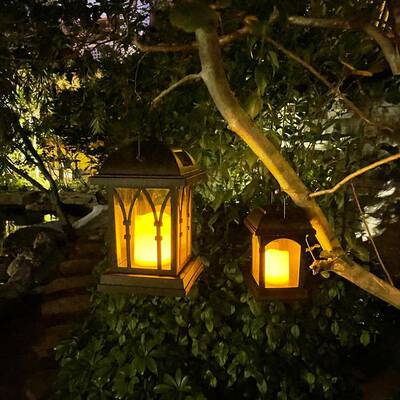 太阳SXE能复古蜡烛灯别庭院花园葡萄架酒墅水吧民宿户外防景挂树