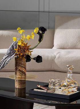 现品代轻花器奢样板EPY间售楼处艺书房书架花瓶花托盘组合装饰摆