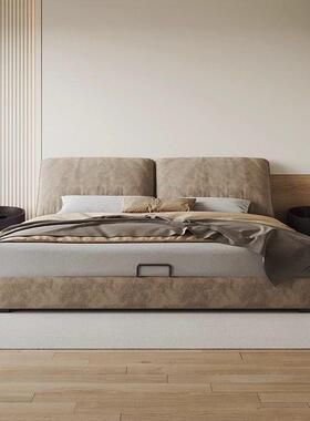 baxt大象耳朵床e现代简约主卧床婚床意式极简落地rBAF床双人布艺