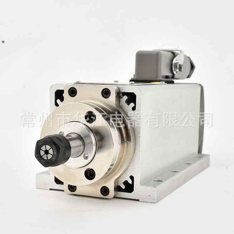 【折扣价】华江雕刻机离心机电主轴3kw 方型 风冷飞边电主轴推荐