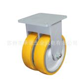 重型双轮铁芯包色氨酯0万向轮载重7吨981吨P黄U聚万向轮脚轮