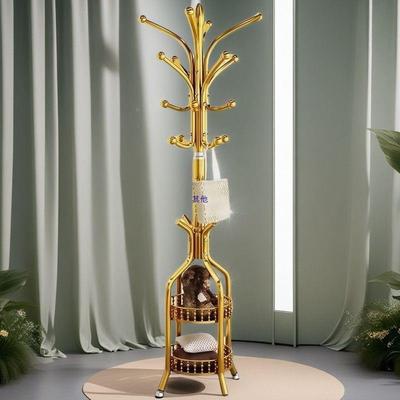 落YNG地客衣帽艺架厅铁挂衣架服卧室门口挂包置物架家用单杆立式