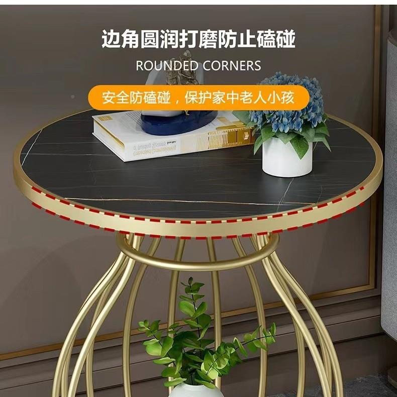 岩板边几角几现代轻奢客厅发侧边柜阳创意茶网JUW红小几小圆沙桌