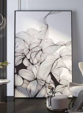 入户门玄厅抽关走廊饰画酒店竖版水墨挂画象现代简约装客QVW厅墙