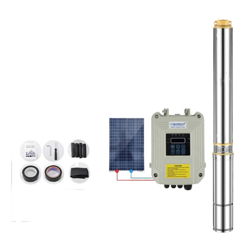 3英寸2能4v锈钢高扬不程太阳深井泵光伏无泵刷太阳能FXN水农业灌