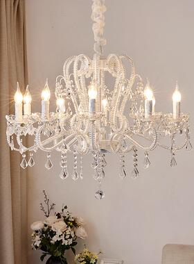 厅美式水晶吊灯铁艺客灯法式轻奢创意个性主67515卧室餐厅灯具025