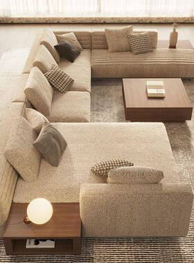 意式角极简杰沙布发简约EGV大户型别墅大平层客厅转轻奢艺沙罗发