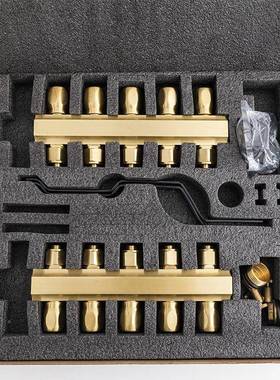 地热全铜控分水2-8路锻压一体分温集水地暖管地器81636热管器集分