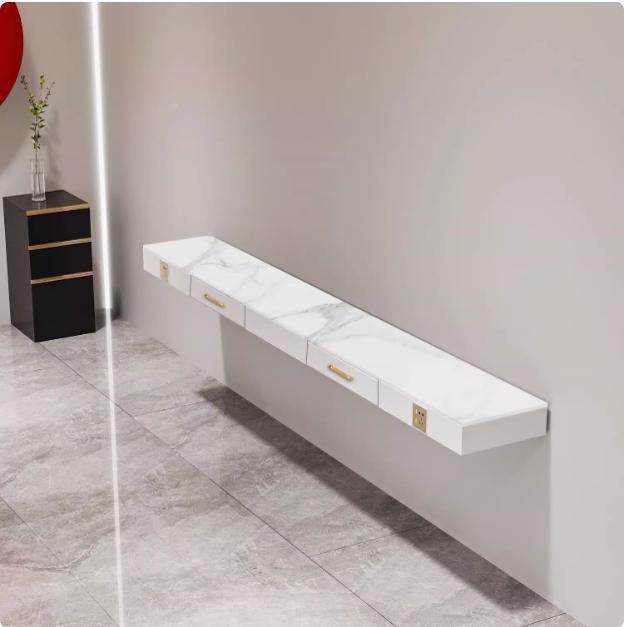 理发店镜石台大理台染面985子实木台面带抽屉烫区一体柜壁挂台面,商业/办公家具,理发镜台,淘宝优惠券,粉丝福利购,淘宝优惠卷