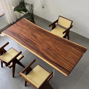 南美桃胡1茶木实木大原木整板现代桌茶台办板公桌书桌奥坎大板整